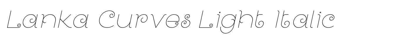 Lanka Curves Light Italic image